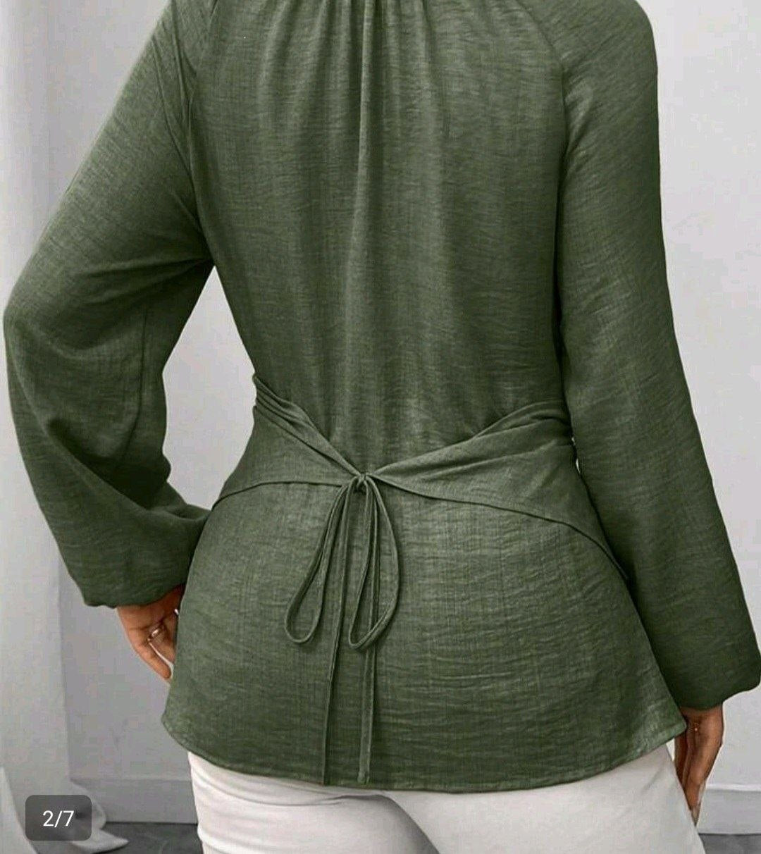 Cross Waist Wrap Top - haidy