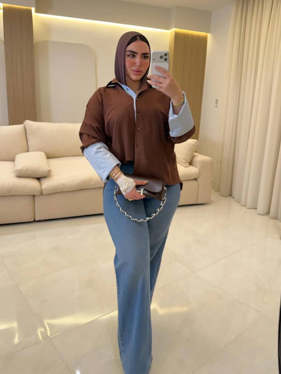 Oversized Layered Two-Tone Shirt
