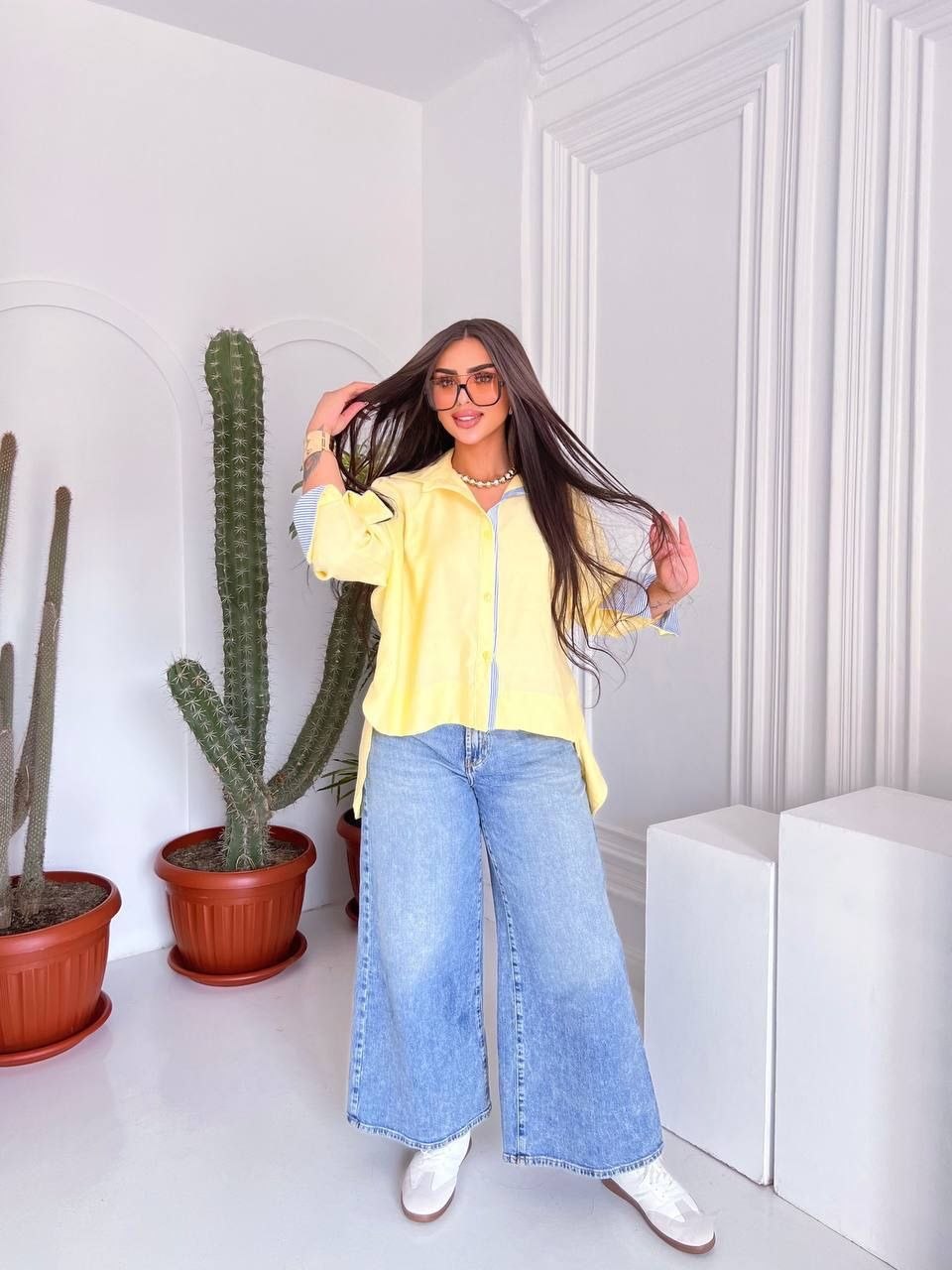 Oversized Layered Two-Tone Shirt