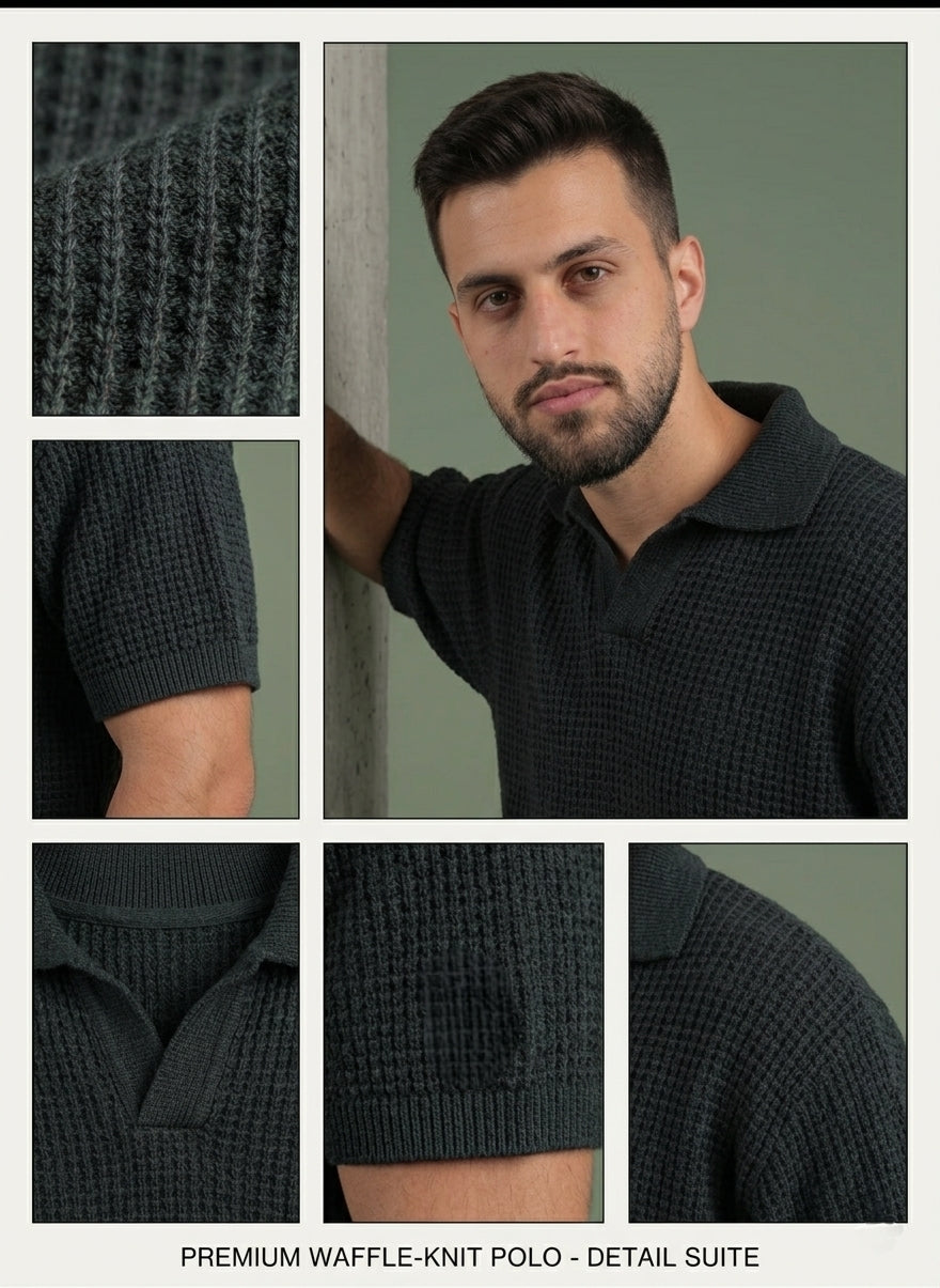 Premium waffle kint polo-Eyad