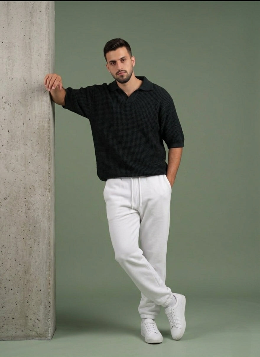 Premium waffle kint polo-Eyad
