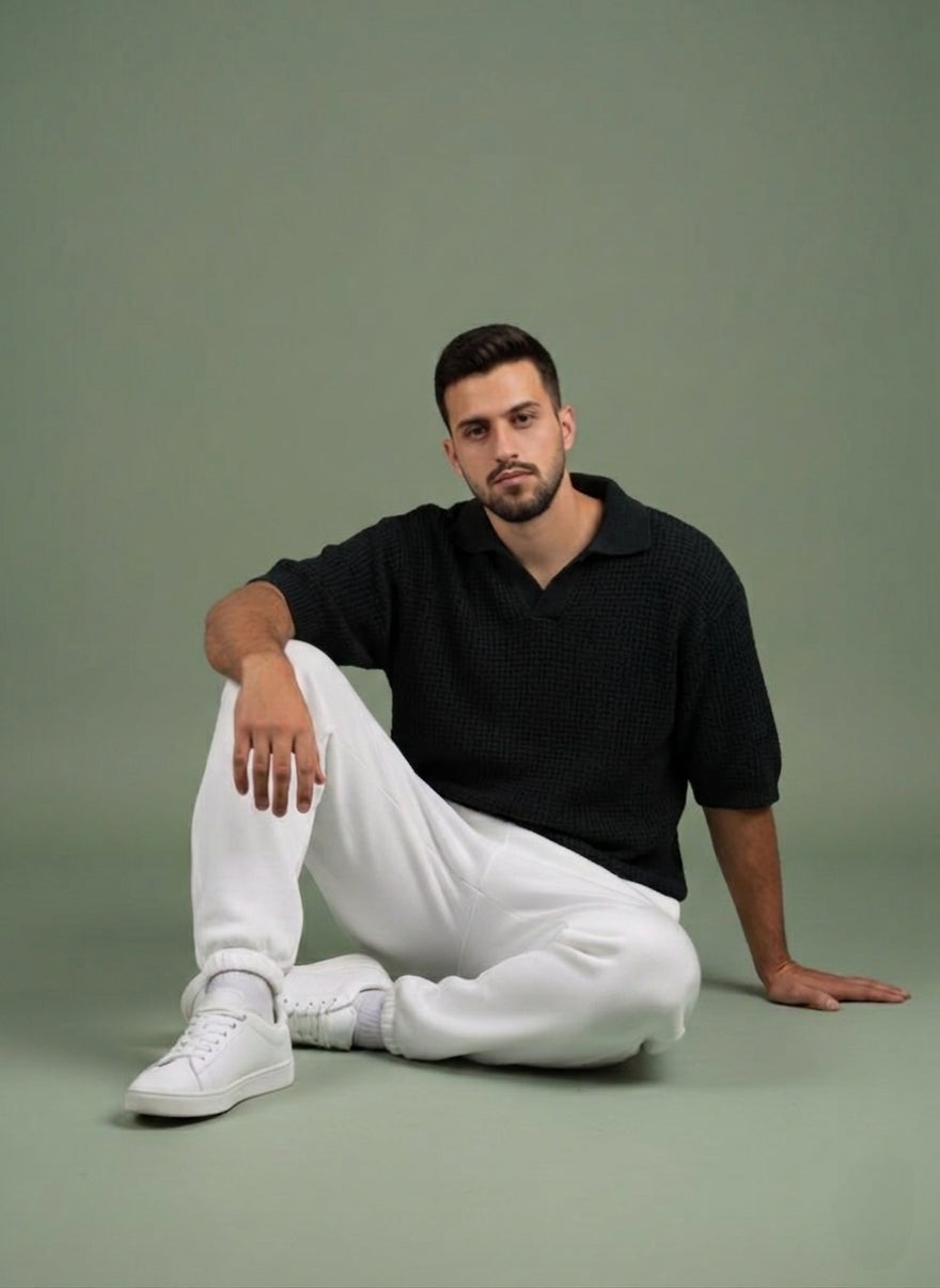 Premium waffle kint polo-Eyad