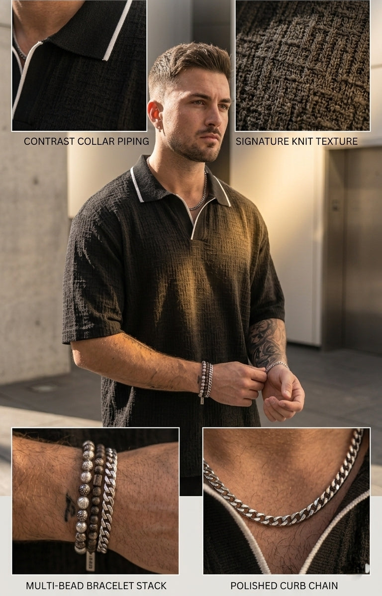 Textured oversized Polo -Zayn