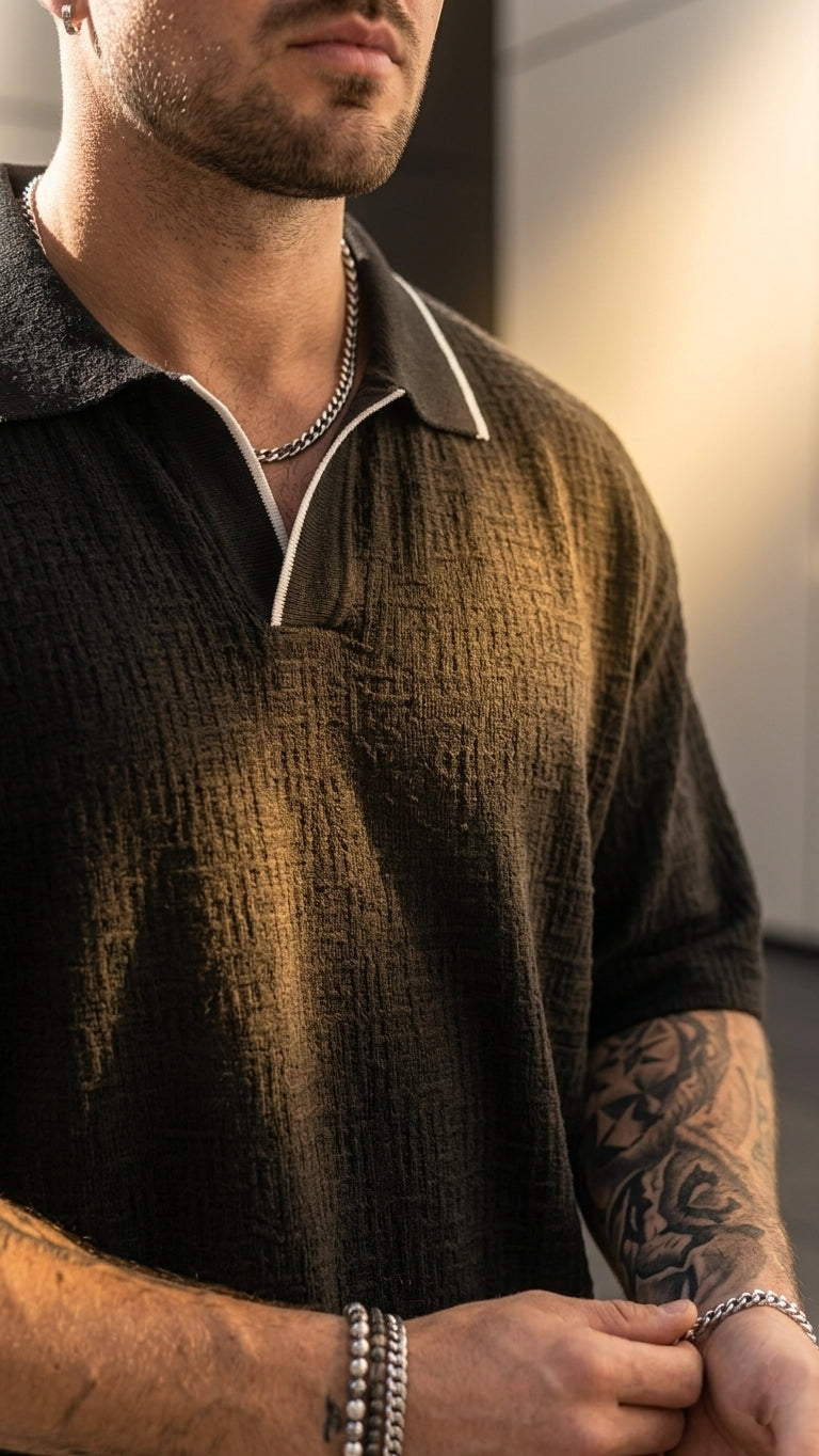 Textured oversized Polo -Zayn