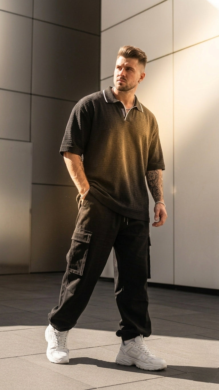Textured oversized Polo -Zayn