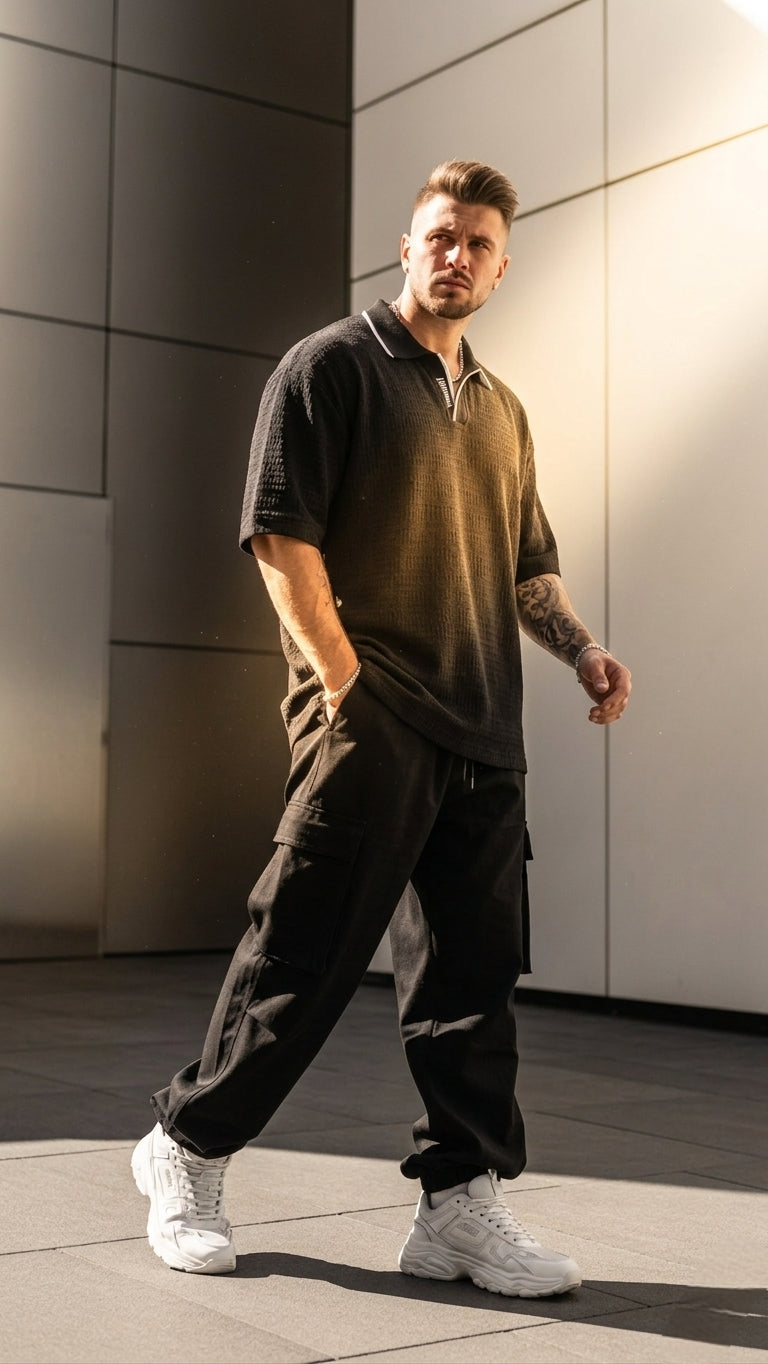 Textured oversized Polo -Zayn