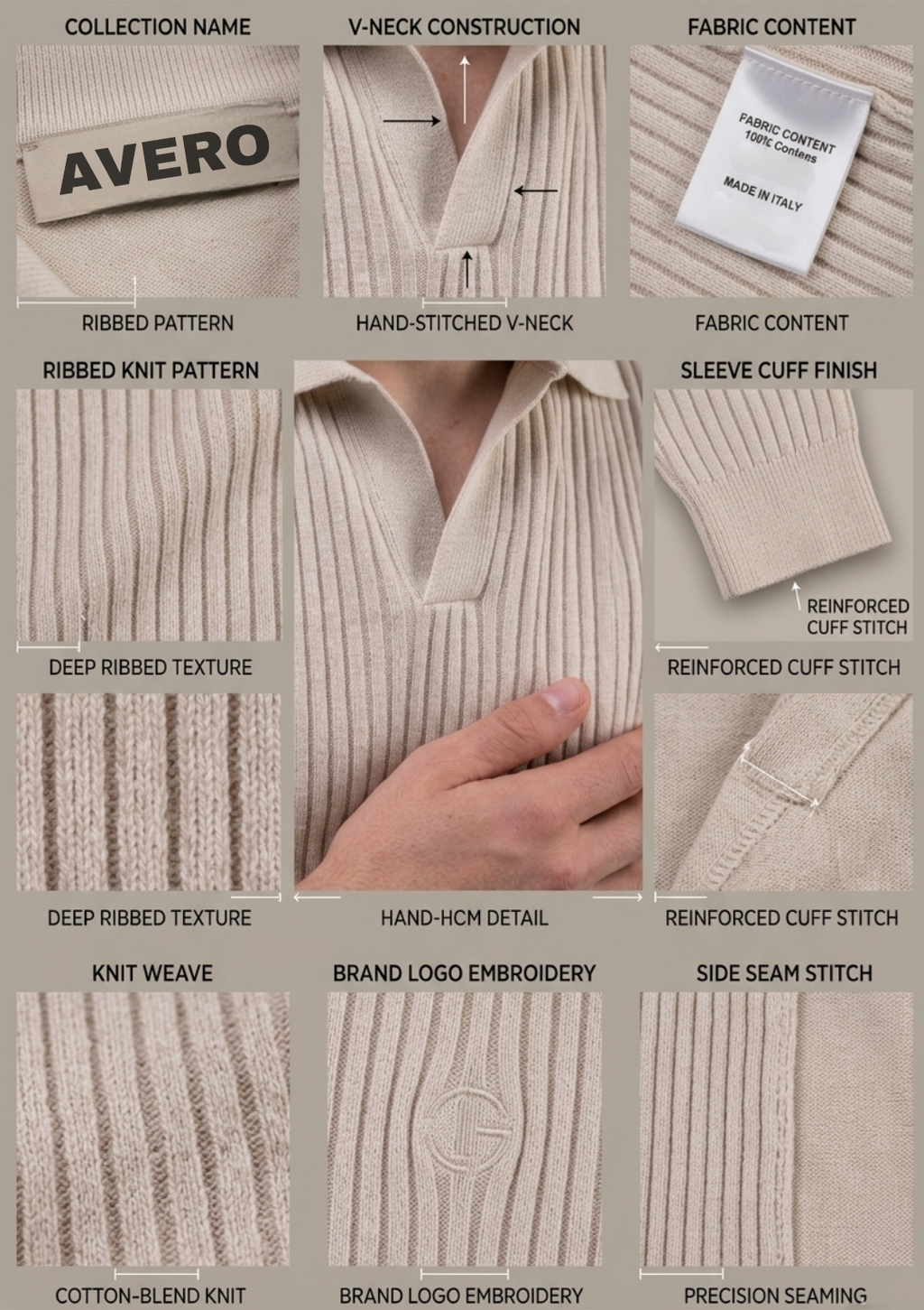 Luxury knit Polo -Semi