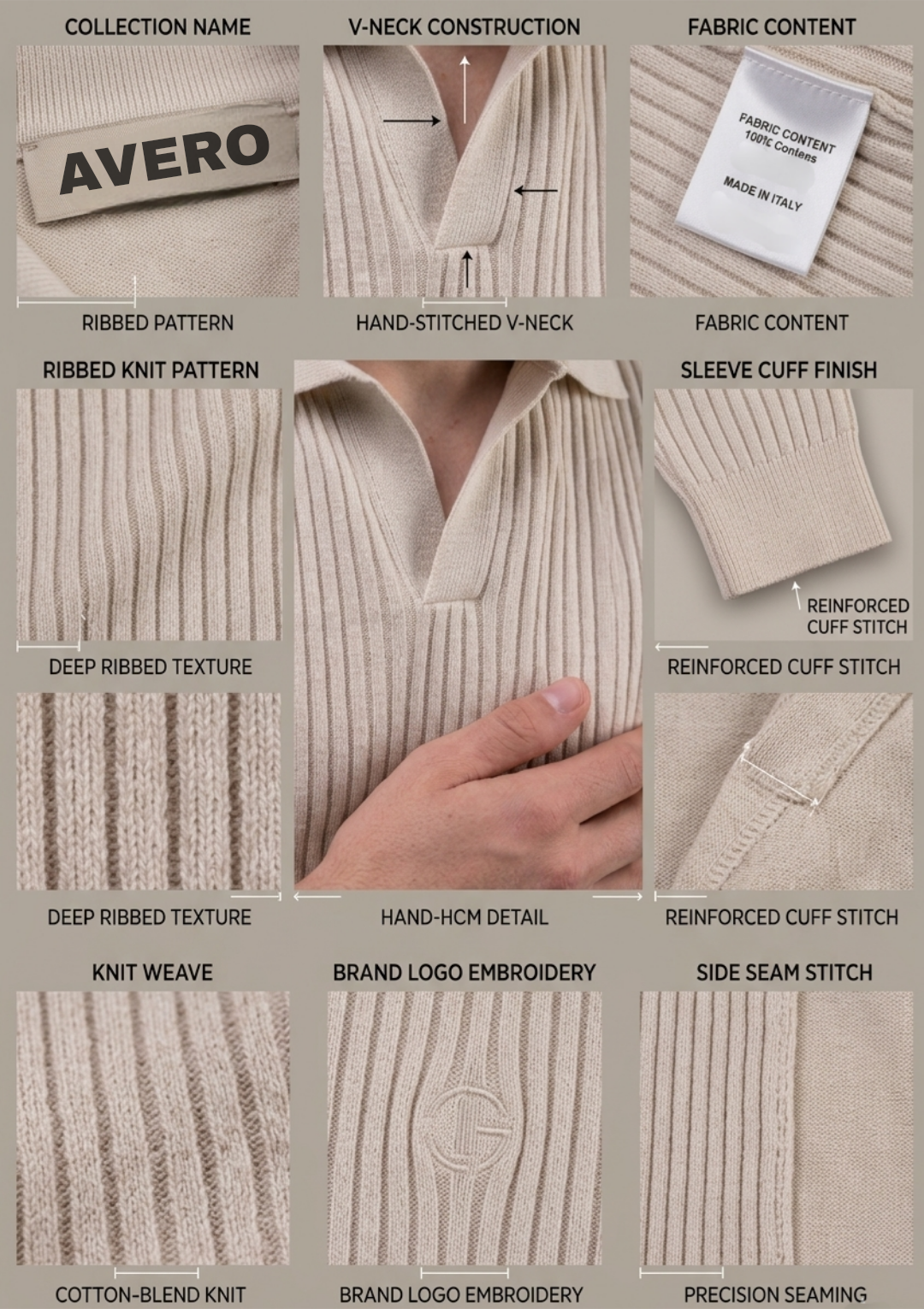 Luxury knit Polo -Semi
