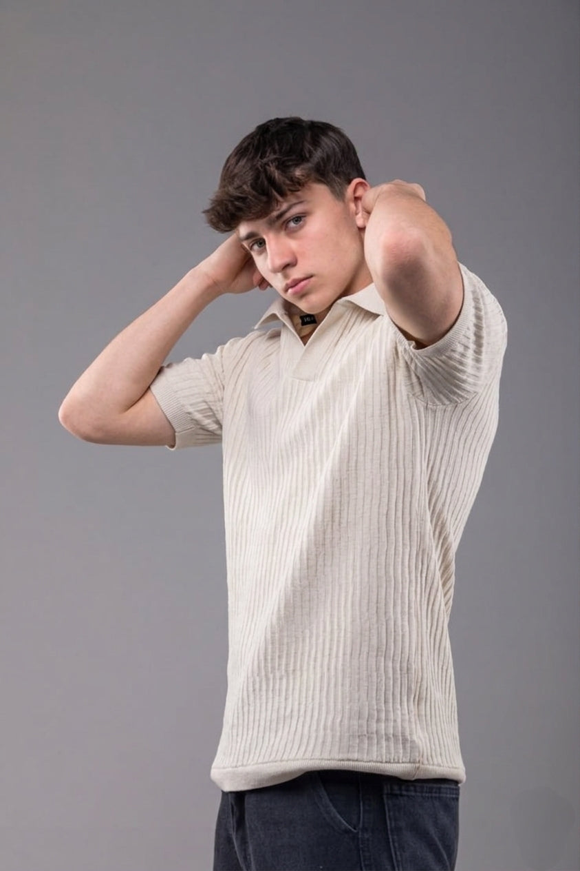 Luxury knit Polo -Semi