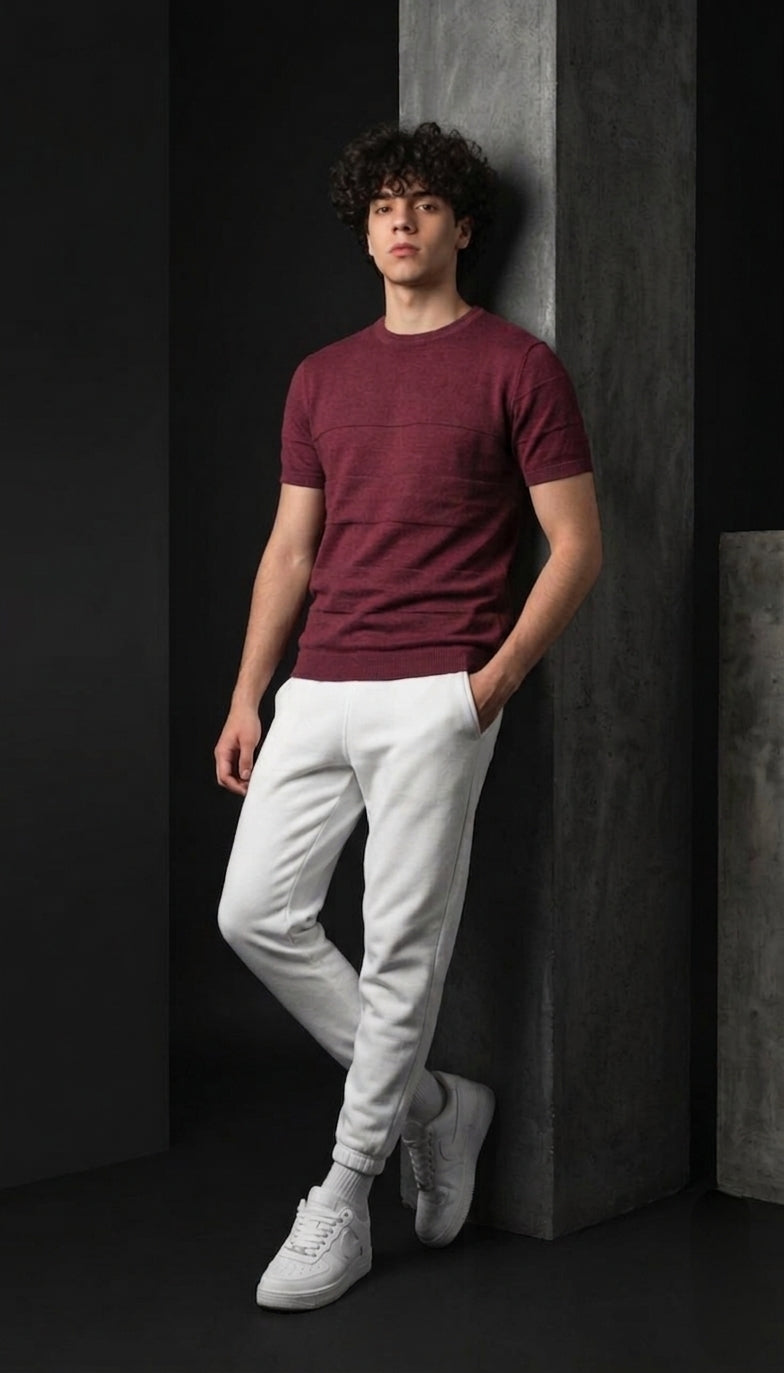 Premium knitted t-shirt -Jovan