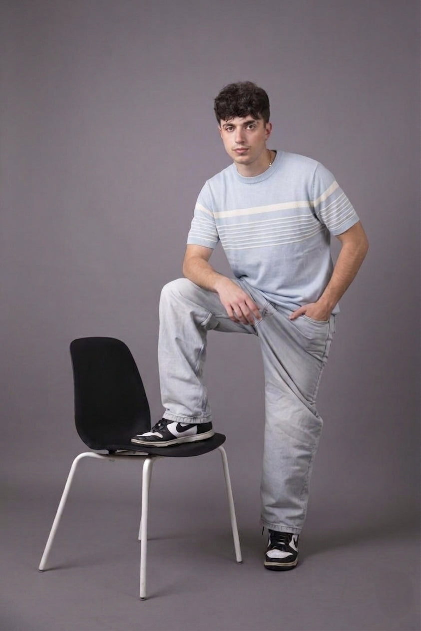 Textured knitted t-shirt -Neo