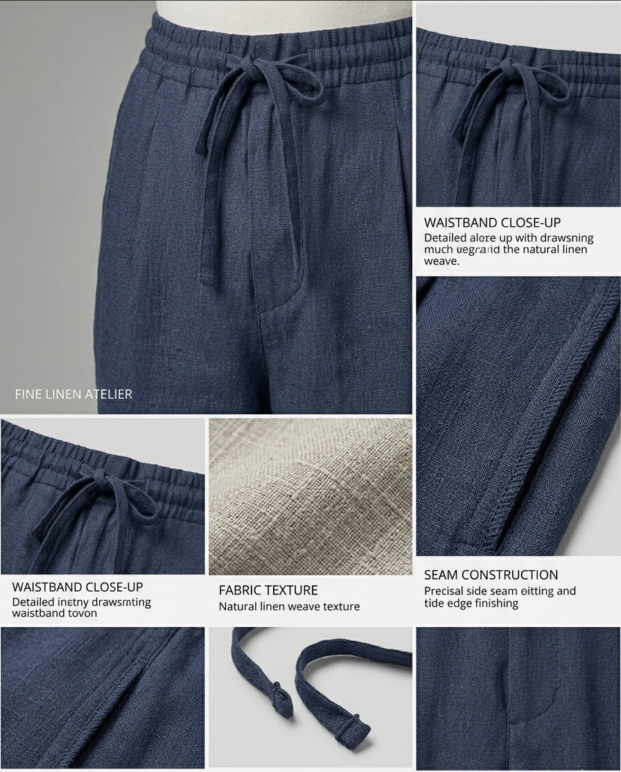 Linen Wide-Leg Trousers