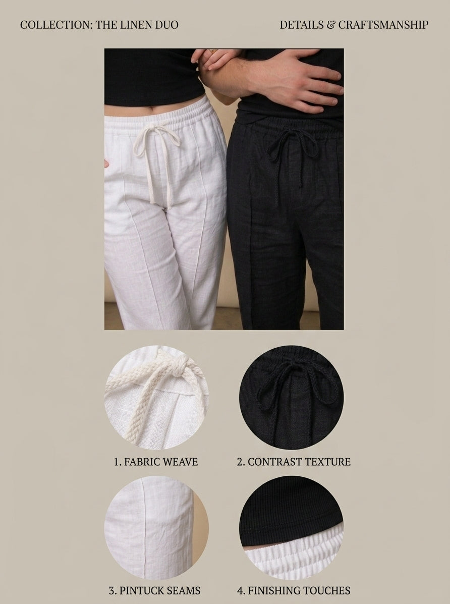 Linen Wide-Leg Trousers