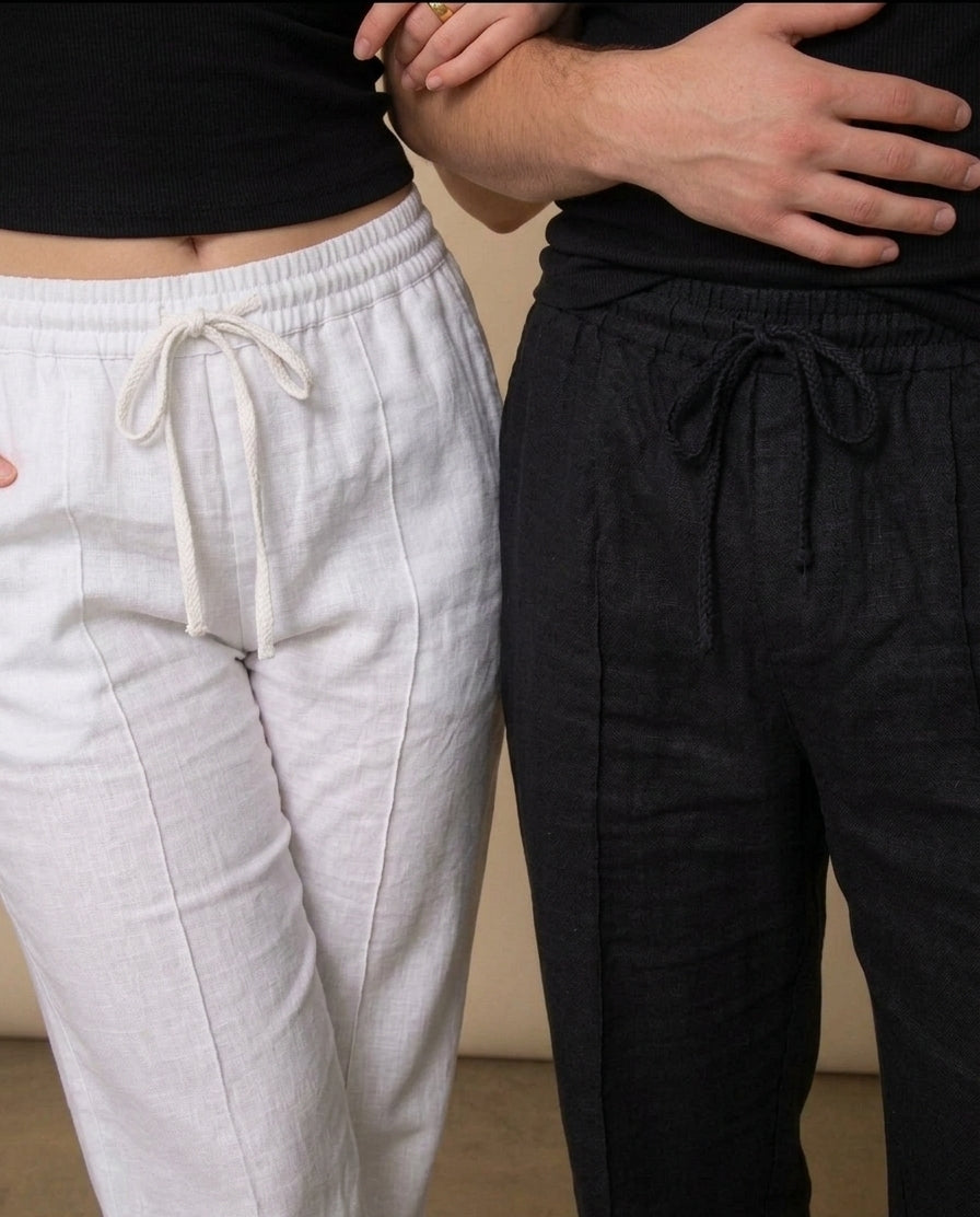 Linen Wide-Leg Trousers