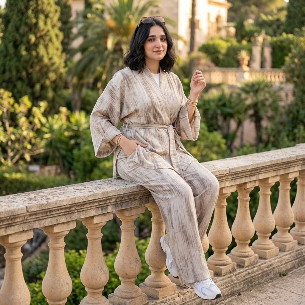 Textured Rib Lounge Set -aya